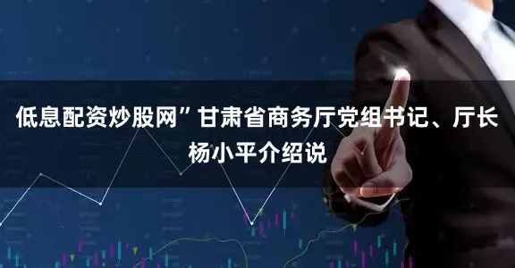 低息配资炒股网”甘肃省商务厅党组书记、厅长杨小平介绍说