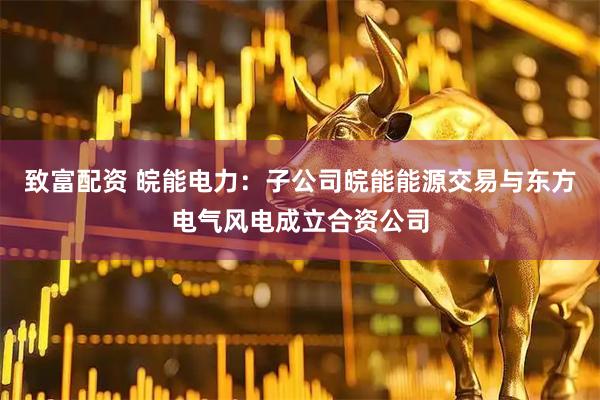 致富配资 皖能电力：子公司皖能能源交易与东方电气风电成立合资公司